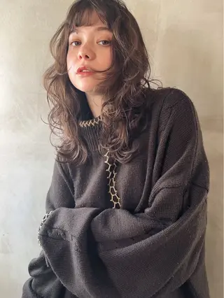 セミロング カラー パーマ 原宿/ケパーマ 🧺ユウマのヘアスタイル