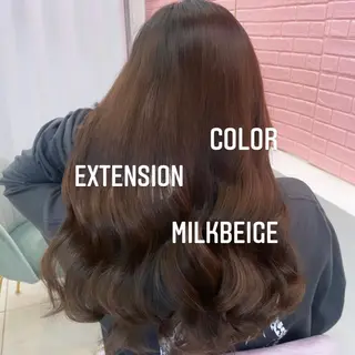 ロング カラー エクステ🩵ブリーチ 韓国ヘア🩵KAEのヘアスタイル