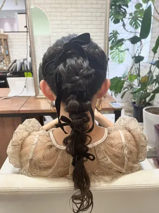 ロング ヘアアレンジ メンズパーマ・ 外川生純美ೀ🌝のヘアスタイル