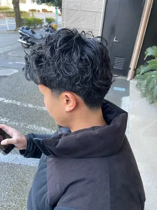 パーマ メンズ marbles 森田雅治のヘアスタイル