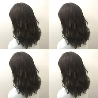 ミディアム カラー ブリーチカラー/ 岩破瑞希のヘアスタイル