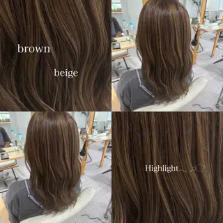 ミディアム カラー NANAMI 【Rico】のヘアスタイル