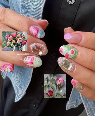 ネイル 3dパーツ/流行り 👧shushu❤️のネイルデザイン