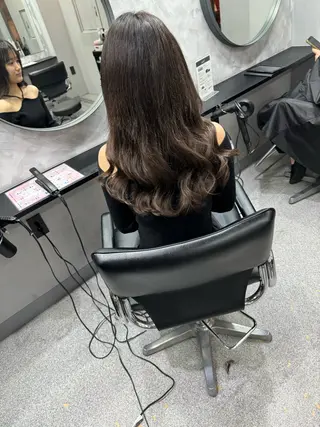 セミロング 濱川響太レディース カットモデルのヘアスタイル