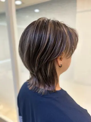 ショート カラー 髪質改善/縮毛矯正 ササキナツミのヘアスタイル