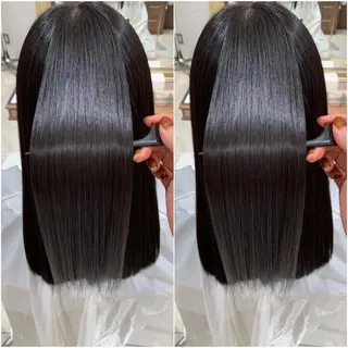 ロング パーマ 全席個室　暖色カラー Zina松園優香🌸のヘアスタイル