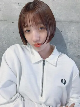 ショート カラー ボブパーマコテ巻き風 パーマNo1深江秀平のヘアスタイル