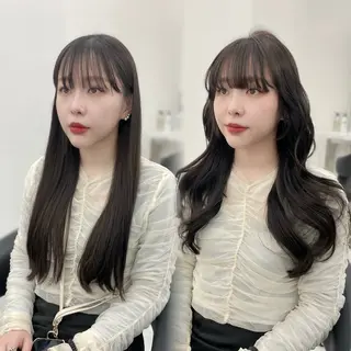 セミロング MOE 福岡韓国ヘア✧︎のヘアスタイル