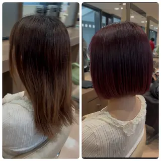ショート カラー CONAN｜レイヤー ボブ／ハイトーンのヘアスタイル