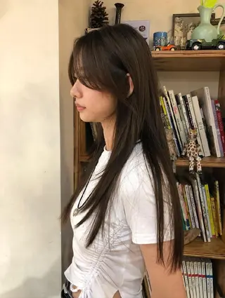 ロング 韓国レイヤー suzuのヘアスタイル