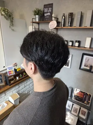 ショート パーマ メンズ VIS-a-Vis 本蓮沼店所属・タカマツ アユムのヘアスタイル