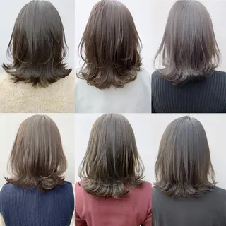 ミディアム カラー ヘアケア特化型サロン newi 京橋のヘアスタイル