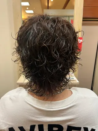 パーマ メンズ 水口 真穂のヘアスタイル