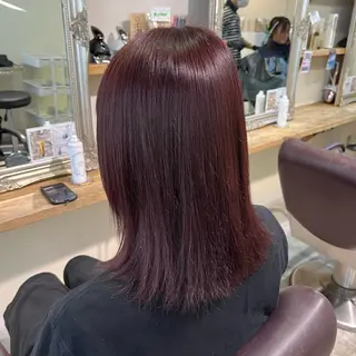 ミディアム カラー フェザーパーマ🌙 毛流れ yuzukiのヘアスタイル