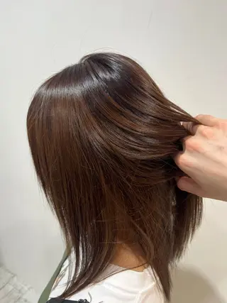 セミロング カラー 冨田 昌亮のヘアスタイル