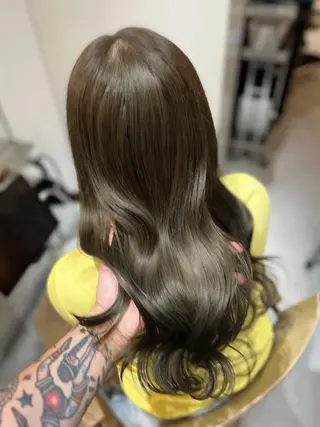 セミロング カラー ヘアアレンジ ✨韓国/外国人風✨ 江原巧のヘアスタイル