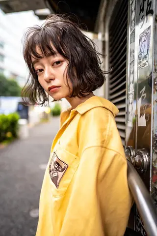 ミディアム カラー 🉐レイヤー/塩見 弘樹🉐渋谷のヘアスタイル