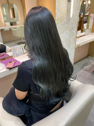 ロング カラー 店長/mao/ 前髪/顔周りカットのヘアスタイル