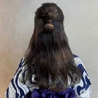 ヘアアレンジ ハイトーン/レイヤー nail 百咲💌のヘアスタイル