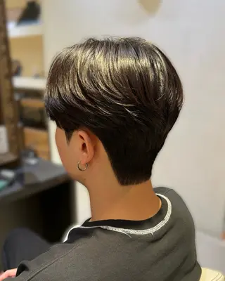 ショート パーマ メンズ YUKI🇰🇷 カルマ／ダウンパーマのヘアスタイル