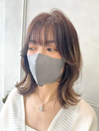 ミディアム カラー 村山 健太のヘアスタイル