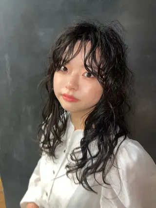 セミロング パーマ ROBBY所属・松井美樹/似合わせ ガーリー・韓国のヘアスタイル