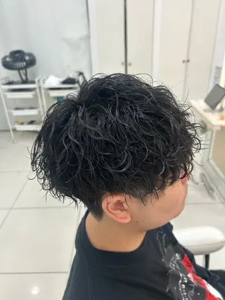ショート パーマ メンズ 髪質改善/艶カラー/ メンズパーマ/鈴木のヘアスタイル