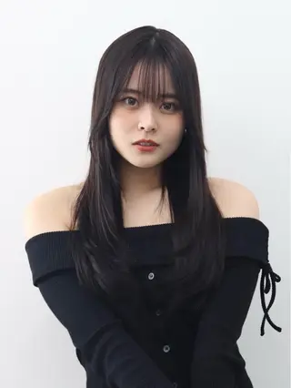 ロング 🖤韓国系🇰🇷カ ラー/kokona❕のヘアスタイル