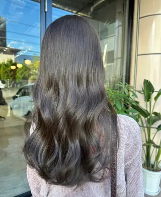 ロング カラー 顔周り\エクステ\ 透明感カラー\まりんのヘアスタイル