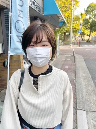 ショート カラー 田中 あやなのヘアスタイル