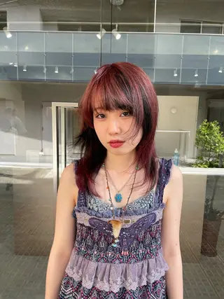 ミディアム カラー 吉田一輝 外国人パーマのヘアスタイル