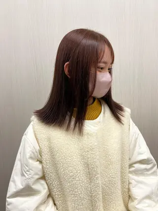 ミディアム 大阪梅田 目片 素楽のヘアスタイル