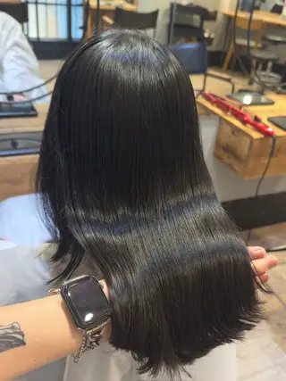 ミディアム パーマ 立川/ブリーチ/ 髪質改善/西川翔真のヘアスタイル