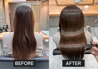 ミディアム カラー 髪質改善/縮毛矯正/ 艶髪/春山良太のヘアスタイル