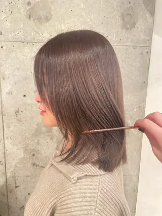 ミディアム カラー うる艶カラー/美髪 トリートメント/めいのヘアスタイル