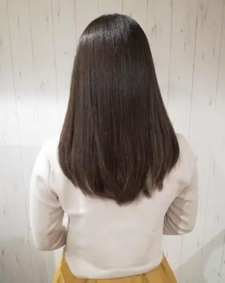 セミロング カラー 西川 敏夫のヘアスタイル