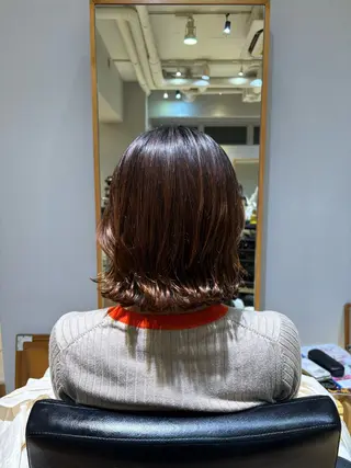 ショート パーマ 杉田 優月のヘアスタイル