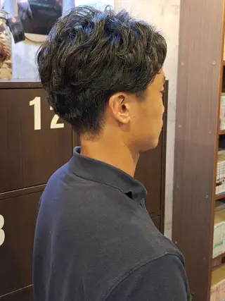 ミディアム メンズ パーマ 船引 竜将のヘアスタイル