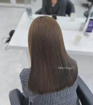 セミロング カラー ♡ナチュラルガーリー ♡ベージュ♡RINAのヘアスタイル