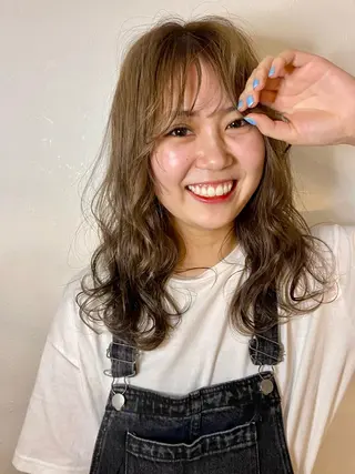 セミロング カラー パーマ m ā l o. マァロのヘアスタイル