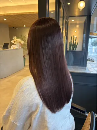 セミロング カラー 透明感カラー／ 髪質改善／武田遼香のヘアスタイル