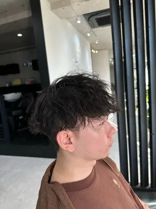 ショート パーマ メンズ ユウ🪄 パーマ指名No1のヘアスタイル