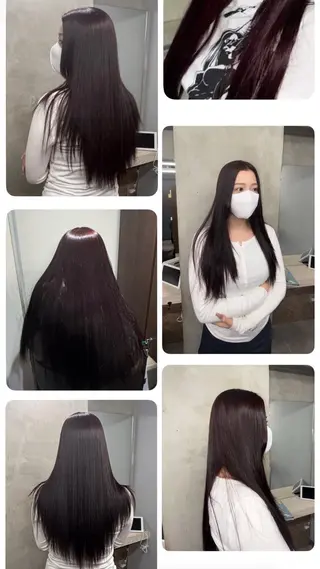 ロング カラー ✩*Ayane*✩ うる艶カラー🫐のヘアスタイル