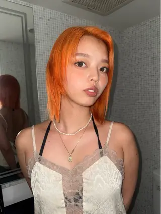 ミディアム カラー ヘアアレンジ minto/ 似合わせ/ハイトーンのヘアスタイル