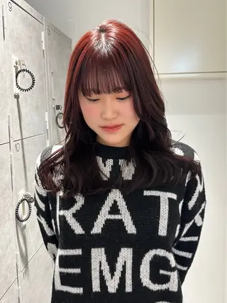 セミロング 韓国ヘア/レイヤー/ sara 🎀のヘアスタイル