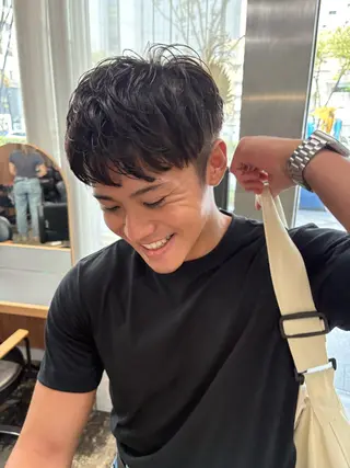 ショート ハイライト、レイヤー カット/西梅田/中西のヘアスタイル