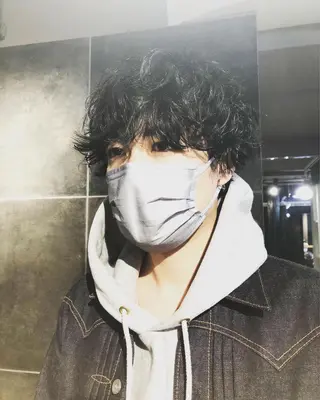 パーマ ヘアアレンジ メンズ ainico+所属・メンズ特化✂️栗原 侑也のヘアスタイル