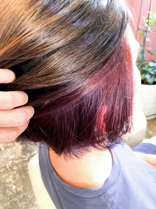 ミディアム カラー パーマ ヘアアレンジ メンズ 表参道Lise おおいしおりのヘアスタイル