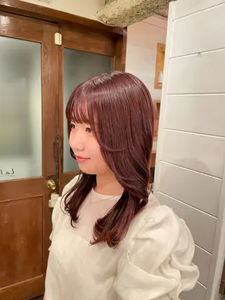 セミロング ボブ/縮毛矯正/レイ ヤー♡Natsukiのヘアスタイル