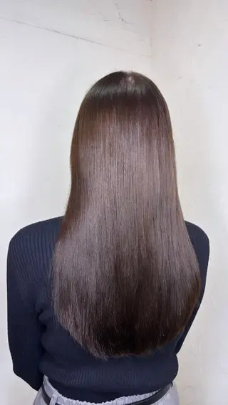 ロング カラー 顔周り/暗髪カラー /アベ マホのヘアスタイル